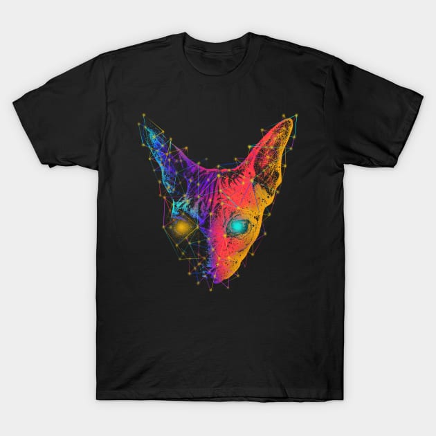 Geometry Sphynx Cat T-Shirt by barmalisiRTB